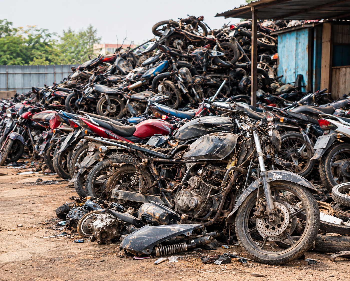 Motorcycle scrap in Hyderabad
