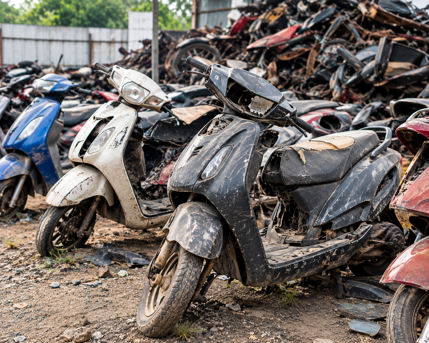 Old scooter scrap in Hyderabad